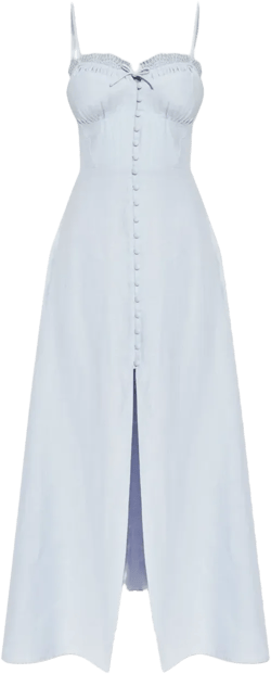 Linella lace-trimmed button-front dress