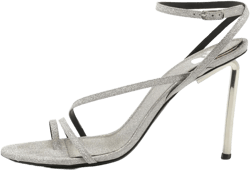 glittered patent leather sandals
