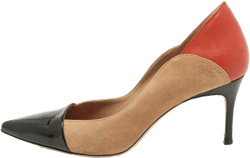 suede heeled pumps