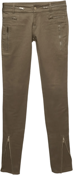 zip-detail skinny-cut jeans