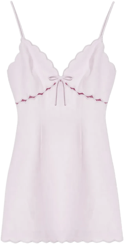 Sydow scallop-trim tie-front mini dress