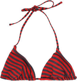 Kineta striped-pattern bikini top