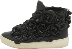 floral-appliqué sneakers