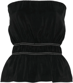 smocked-detail bandeau top