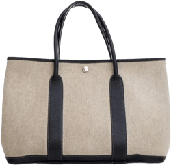 2004 Toile and Buffalo Leather Garden Party 36 tote bag