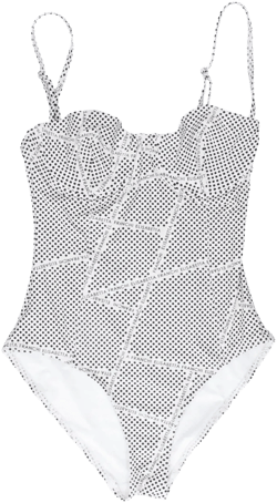 polka-dot swimsuit