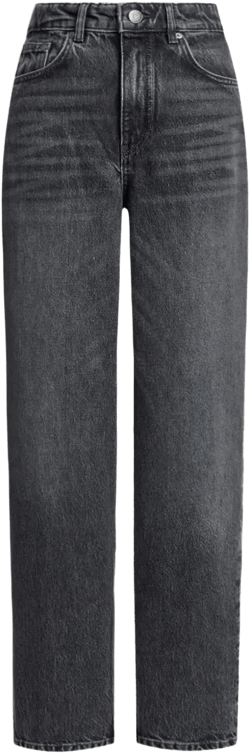 high-rise straight-leg jeans