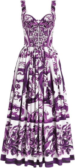 graphic-print midi dress