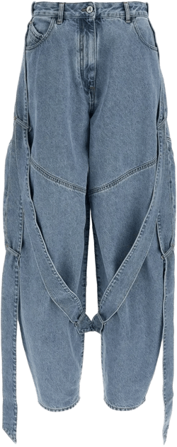 tape-detail jeans