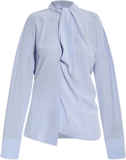 draped silk blouse
