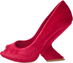 velvet heeled pumps