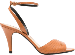 90mm leather ankle-strap sandals