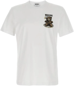 teddy bear-print crewneck T-shirt