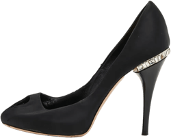 pre-owned 100mm peep-toe satin pumps