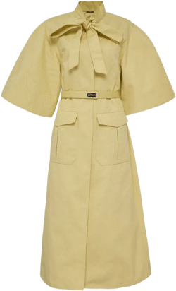 Ilardi belted puff-sleeve midi dress
