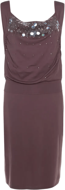 2015s sleeveless sequin-embellished dress
