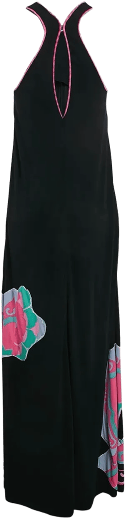 floral-print halterneck dress