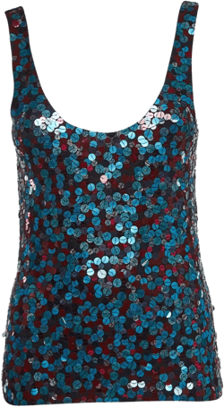 sequin-embellished tank top