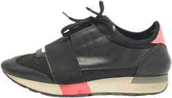 leather lace-up sneakers