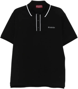 tipped-collar polo shirt