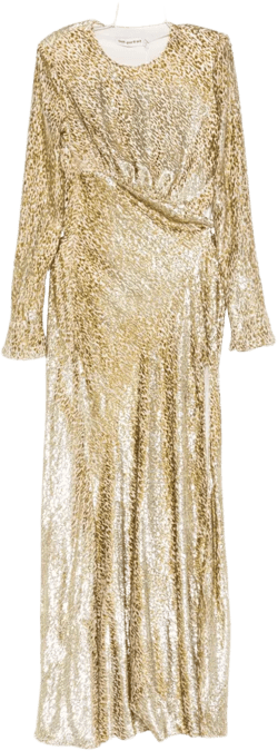 long-sleeved maxi dress