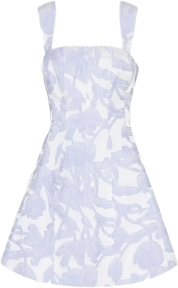 tulip-jacquard mini dress