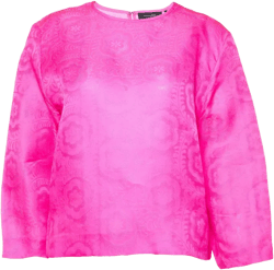 floral-patterned blouse
