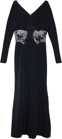 long-sleeve maxi dress