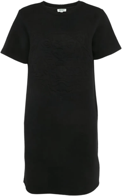 embossed-detail dress