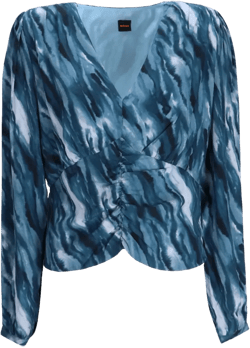 abstract-print blouse