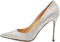 glitter pointed-toe pumps