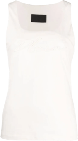 logo-embroidered vest top