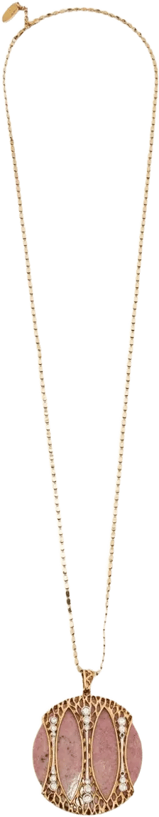 pre-owned marble crystal necklace