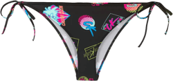 motif badges printed bikini bottom