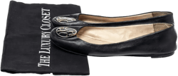 pre-owned leather ballet flats