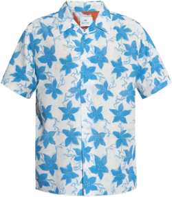 floral-print short-sleeve shirt