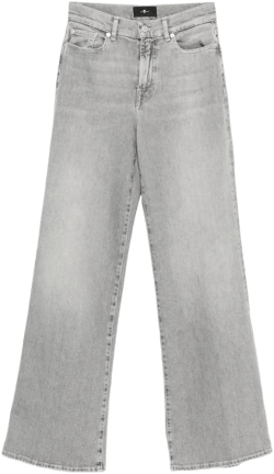 Lotta high-waisted wide-leg jeans