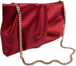 Bonny pleated satin clutch bag