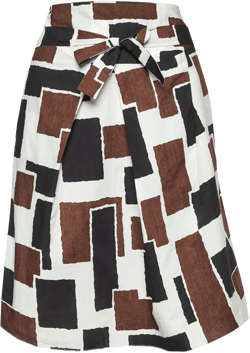 geometric-print wrap skirt