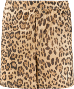 leopard print swim shorts
