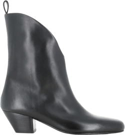v-cut leather boots