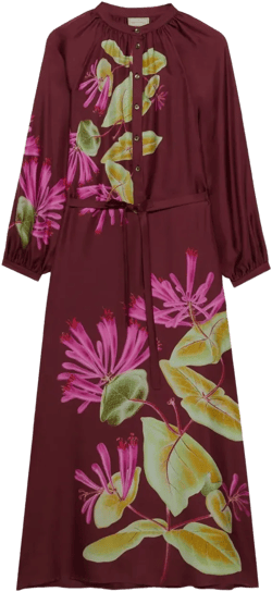 Aloe floral-print belted dress