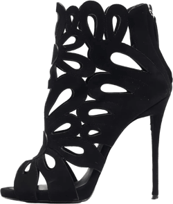 pre-owned 125mm cut-out stiletto sandals