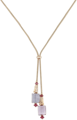 rose gold diamond chalcedony amethyst necklace