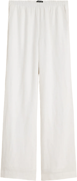 Stratus pant in linen - WHITE