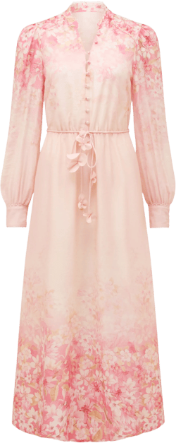 Ever New Courtney Placed Floral Long Sleeve Dress