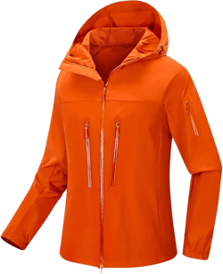 Womens Hood Jacket Lightweight Plus Size Fashion Long Sleeves Zipper Loose Comfy Casual Hoodies Outwear & Jackets Orange Large