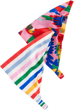 2 Pack Headscarves-Multi Stripe/Parrot