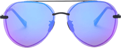 LENOX - MATTE BLACK + PURPLE MIRROR SUNGLASSES