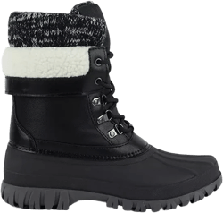 Delphine knitted collar lace up boots